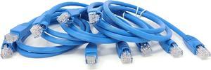 Micro Connectors 3 Feet Cat6A UTP Ethernet Patch (24AWG) Cable -Blue 5-Pack (E09-003BL-5)