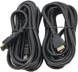 Micro Connectors 10 Feet Premium 4K High Speed HDMI  With Ethernet Cable 2-Pack (H2-10MAMA-2P)