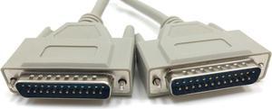 Micro Connectors 10 Feet Serial RS-232 DB25 Male to Male Cable (A02-104)