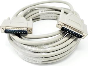 Micro Connectors 50 Feet Serial RS-232 DB25 Male to Male Cable (M02-250)