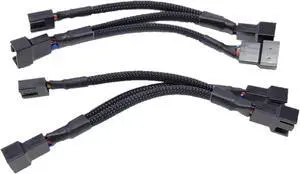 Micro Connectors 1 to 3 Sleeved PWM Fan Splitter Cable-Black 2-Pack (PWM-103BK-2P)