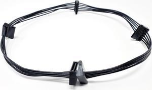 Micro Connectors 23 Inches 1 to 4 15-Pin SATA Power Splitter Cable (F03-PWRX4)