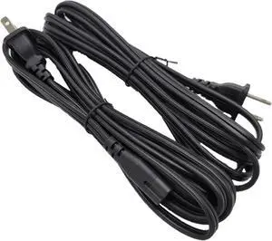 Micro Connectors 10 Feet Notebook AC Power Cord 2-Prong (2-Pack) (18 AWG) Black (M05-125-10-2P)