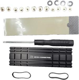 Micro Connectors M.2 NVME SSD Installation Kit with Low-Profile Heat Sink 5mm and Mounting Screws (Compatible with PS5) (NGFFM2-HS-KIT)