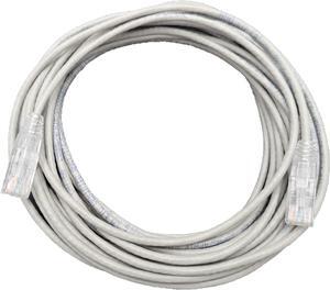 Micro Connectors 25 Feet CAT6A 10Gbps UTP 28 AWG Ultra Slim Ethernet Cable / Gray (E09-025-SLIM)
