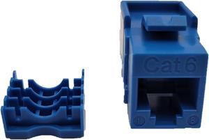 Micro Connectors CAT6 Unshielded Punch Down Keystone Jack with Tool (Blue/10 Pack) (FRT-840BL10-T)