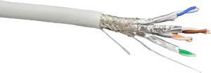 Micro Connectors 500 Feet Cat7 23AWG Solid & Shielded Bulk Ethernet Cable (S/FTP) CMR Riser-rated (White) (TR4-580SRWH-500)