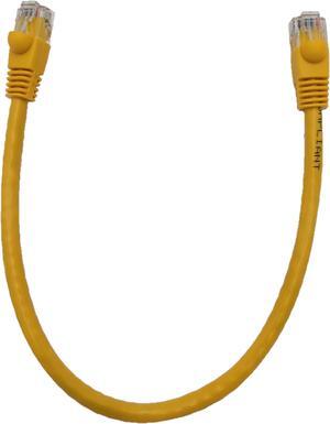 Micro Connectors 1 Foot Cat6 Molded Snagless RJ45 UTP Networking Patch Cable (Yellow) (E08-001Y)