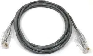 Micro Connectors 7 Feet Ultra Slim Cat6 Patch Cable (Gray) (E08-007-SLIM)
