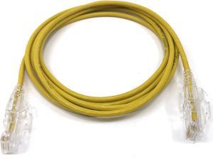 Micro Connectors 7 Feet Ultra Slim CAT 6 Patch Cable (28AWG) Yellow (E08-007Y-SLIM)