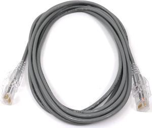 Micro Connectors 10 Feet Ultra Slim CAT 6 Patch Cables (28AWG) Gray - (E08-010-SLIM)