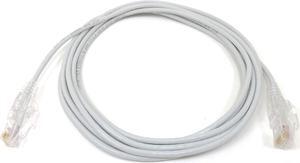 Micro Connectors 10 Feet Ultra Slim CAT 6 Patch Cables (28AWG) White (E08-010W-SLIM)