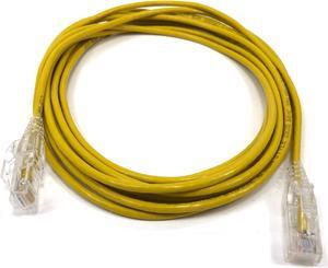 Micro Connectors 14 Feet Ultra Slim CAT 6 Patch Cables (28AWG) Yellow (E08-014Y-SLIM)
