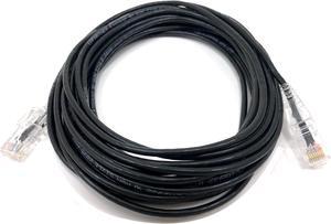 Micro Connectors 25 Feet Ultra Slim CAT 6 Patch Cables (28AWG) Black (E08-025B-SLIM)