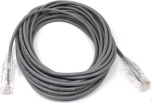 Micro Connectors 25 feet Ultra Slim CAT 6 Patch Cables (28AWG) Gray (E08-025-SLIM)