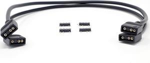 Micro Connectors 50cm Addressable RGB Extension Cable with Male Pins / 2-Pack (F04-01ARGB50-2P)