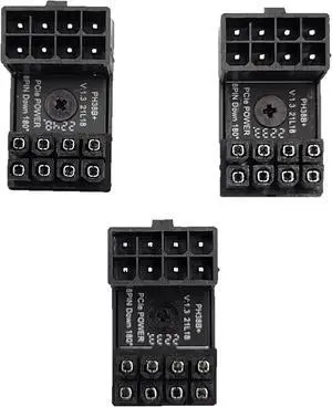 Micro Connectors PCIe 8-Pin 180 Degree Angled GPU Power Adapter, Reverse Version (3-Pack) (G08-PCIERVS-3)