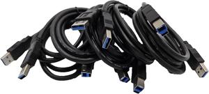 Micro Connectors 4 Feet USB 3.0 A-Male to B-Male Cable 5-Pack (E07-304AB-BK-5)