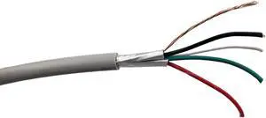 Micro Connectors 100 Feet 4/Conductor (22AWG) Stranded-Shielded Bulk Cable (TR4-4C22G-100)