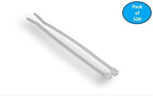 Micro Connectors 8 in. Cable Zip Tie 40 lbs. Multi-Purpose Self-Locking Clear (500-Pack) (MSC-201-5P)