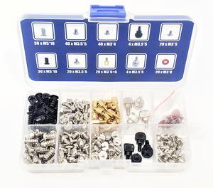Micro Connectors 228 pcs PC Computer Screws Assortment Kit for Computer Hard Drive Mother Board Standoffs Fan CD-ROM Assembling (SCW-296PC)