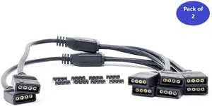 Micro Connectors 30cm 1 to 3 RGB Splitter Cable with Male Pins / 2-Pack (F04-RGB0330-2P)