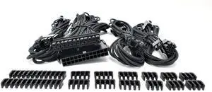 Micro Connectors Premium Sleeved PSU Cable Extension Kit (Black) (F04-240BK-KIT)