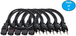 MICRO CONNECTORS 6 Feet Auto-Locking Universal AC Power Cord 18AWG (NEMA 5-15P to C13) 5-Pack MICRO CONNECTORS 6 Feet Auto-Locking Universal AC Power Cord 18AWG (NEMA 5-15P to C13) 5-Pack