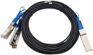 MICRO CONNECTORS 3 Meter QSFP+ to 4X SFP+ Copper Breakout DAC Juniper QFX Compatible MICRO CONNECTORS 3 Meter QSFP+ to 4X SFP+ Copper Breakout DAC Juniper QFX Compatible