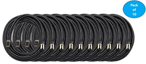 MICRO CONNECTORS 50 Feet Cat8 SFTP RJ45 Patch 26AWG Cable (Black) 10-Pack MICRO CONNECTORS 50 Feet Cat8 SFTP RJ45 Patch 26AWG Cable (Black) 10-Pack