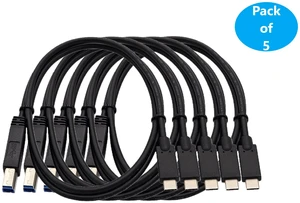 MICRO CONNECTORS 1 Meter USB 3.0 B-Male to C-Male Cable 5-Pack MICRO CONNECTORS 1 Meter USB 3.0 B-Male to C-Male Cable 5-Pack