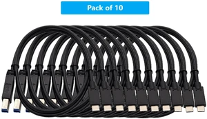 MICRO CONNECTORS 1 Meter USB 3.0 B-Male to C-Male Cable 10-Pack MICRO CONNECTORS 1 Meter USB 3.0 B-Male to C-Male Cable 10-Pack