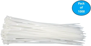MICRO CONNECTORS 36 in. Cable Zip Tie 175 lbs. Multi-Purpose Self-Locking Clear 1000-Pack (MSC-236CL-10P) MICRO CONNECTORS 36 in. Cable Zip Tie 175 lbs. Multi-Purpose Self-Locking Clear 1000-Pack (MSC-236CL-10P)