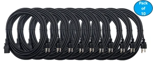 MICRO CONNECTORS 6 Feet Universal AC Power Cord 18AWG (NEMA 5-15P to C13) (Black) 10-Pack (M05-113UL-10P) MICRO CONNECTORS 6 Feet Universal AC Power Cord 18AWG (NEMA 5-15P to C13) (Black) 10-Pack (M05-113UL-10P)
