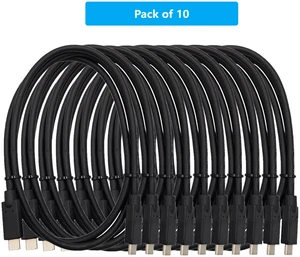MICRO CONNECTORS 2 Meter USB 3.1 USB-C M/M Cable with Built-in E-Marker 10-Pack (E07-316CMM2M10P) MICRO CONNECTORS 2 Meter USB 3.1 USB-C M/M Cable with Built-in E-Marker 10-Pack (E07-316CMM2M10P)