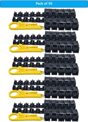 MICRO CONNECTORS CAT 6 Unshielded Punch Down Keystone Jack with Tool (Black 50-Pack) (FRT-840B50-T) MICRO CONNECTORS CAT 6 Unshielded Punch Down Keystone Jack with Tool (Black 50-Pack) (FRT-840B50-T)