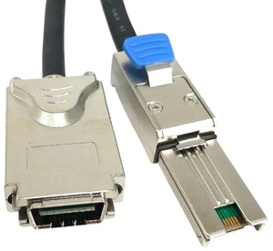 MICRO CONNECTORS 1 Meter Mini SAS to Infiniband SAS External Cable (SFF-8088 to SFF-8470) (M03-1320) MICRO CONNECTORS 1 Meter Mini SAS to Infiniband SAS External Cable (SFF-8088 to SFF-8470) (M03-1320)