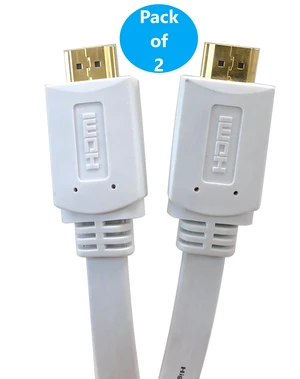 MICRO CONNECTORS 10 ft. HDMI Crystal HD Series Gold Plated White Version 1.3b & CL2 Rated Cable 2-Pack (M05-192-2P) MICRO CONNECTORS 10 ft. HDMI Crystal HD Series Gold Plated White Version 1.3b & CL2 Rated Cable 2-Pack (M05-192-2P)