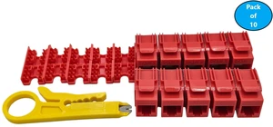 MICRO CONNECTORS CAT6 Unshielded Punch Down Keystone Jack with Tool in Red 10-Pack (FRT-840R10-T) MICRO CONNECTORS CAT6 Unshielded Punch Down Keystone Jack with Tool in Red 10-Pack (FRT-840R10-T)