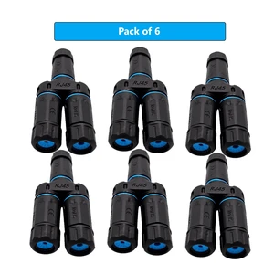 MICRO CONNECTORS Shielded IP68 Waterproof RJ45 Coupler Splitter for Cat8/7/6A/6/5e/5 Ethernet Cables 6-Pack (C20-110L6WPS-6P) MICRO CONNECTORS Shielded IP68 Waterproof RJ45 Coupler Splitter for Cat8/7/6A/6/5e/5 Ethernet Cables 6-Pack (C20-110L6WPS-6P)