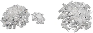 MICRO CONNECTORS Cat6/6A RJ45 Connectors & Boots for Slim Stranded (28/32 AWG) Cable with Load Bar 100/100-Pack (C20-FRTSL6-KIT)