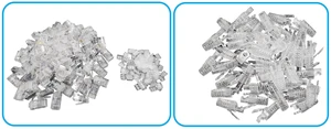 MICRO CONNECTORS Cat6/6A RJ45 Connectors & Boots for Slim Stranded (28/32 AWG) Cable with Load Bar 1000/1000-Pack (C20-FRTSL6-1K) MICRO CONNECTORS Cat6/6A RJ45 Connectors & Boots for Slim Stranded (28/32 AWG) Cable with Load Bar 1000/1000-Pack (C20-FRTSL6-1K)