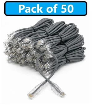 MICRO CONNECTORS 1 Feet CAT 6 Ultra Slim Patch (28AWG) Cable Gray 50-Pack (E08-001-SL50) MICRO CONNECTORS 1 Feet CAT 6 Ultra Slim Patch (28AWG) Cable Gray 50-Pack (E08-001-SL50)