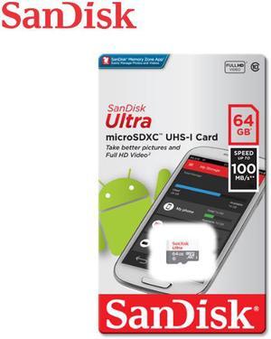SanDisk SDSQUNR-064G-GN3MN CYT 64GB 8pin microSDXC r100MB/s C10 UHS-I SanDisk Ultra microSDXC Memory Card w/out Adapter
