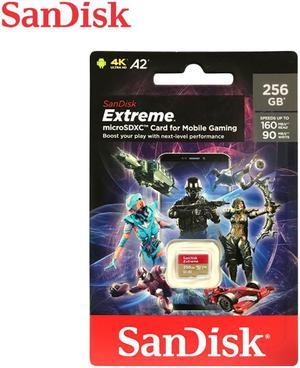 SanDisk Extreme A2 256GB microSDHC Card UHSI U3 V30 Speed up to 160MBs for Mobile Gaming Tracking