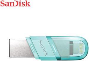 SanDisk 64GB iXpand Flash Drive Flip USB 3.1 Gen 1 USB Type-A & Lightning (SDIX90N-064G-GN6NK)