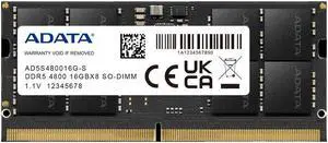ADATA 16GB 262-Pin DDR5 SO-DIMM DDR5 4800 (PC4 38400) Laptop Memory Model AD5S480016G-B - OEM