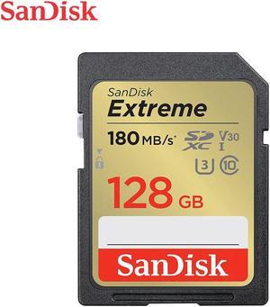 SanDisk 128GB Extreme SDXC UHS-I/U3 Class 10 V30 Memory Card, Speed Up to 180MB/s (SDSDXVA-128G-GNCIN)