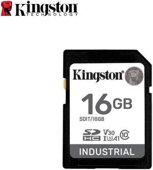 Kingston 16GB Industrial SD Memory Card UHS-I U3 V30 A1 Ideal for Extreme Conditions SDIT/16GB