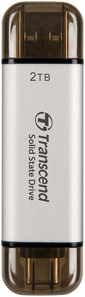 Transcend 2TB ESD310 Portable SSD USB Type-A & Type-C [SILVER]
